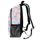 Adorable Kawaii Jester Backpack with Rainbows and Stars