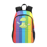 Playful Frog and Rainbow Backpack