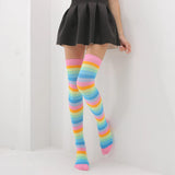 Playful Multicolor Striped Socks – Stretchy and Stylish