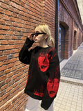 Vintage Ukiyo-e Knit Sweater - Gothic Streetwear Pullover