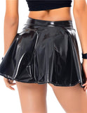 Black Latex Mini skirt - In Control Clothing