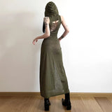 Grunge Fashion Hollow Out Midi Dress - In Control Clothing