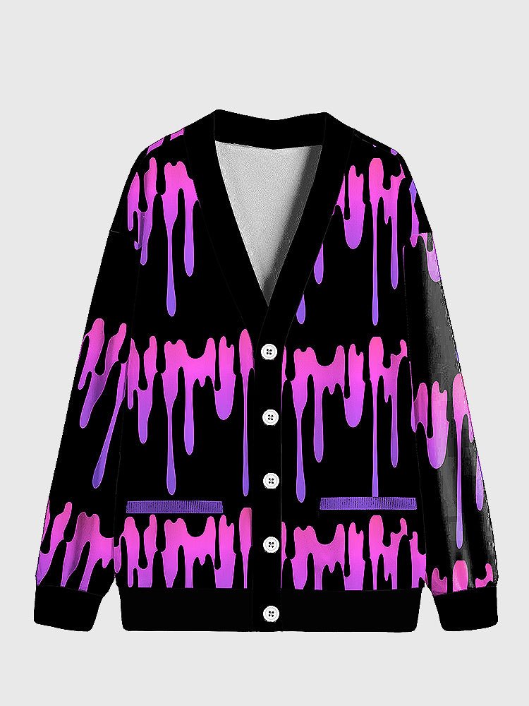 Plus Size Melting Drip Cardigan